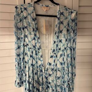 Blue Patterned Women's  dress